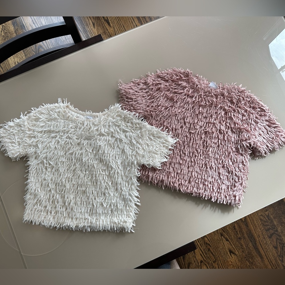 Zara Textured Girls Tops Size 8